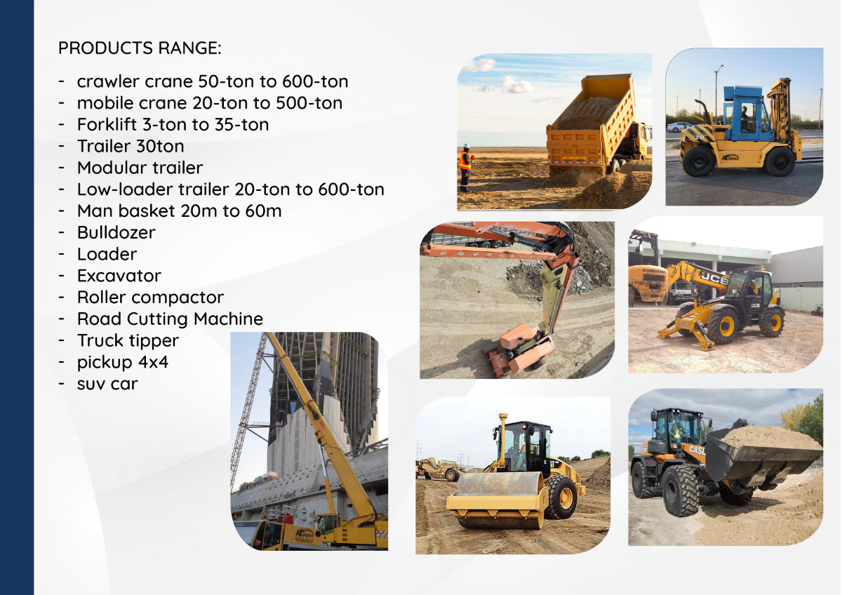 ALAMAD product range brochure page